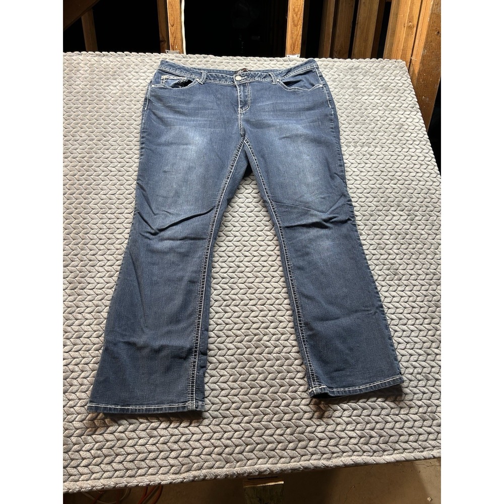 Rhythm In Blues Women's Jeans Size 20 Dark Stretch Denim Bootcut - Picture 9 of 16